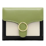 Brand Designer Geometric Panelled Trifold Women Wallet Pu Leather Zipper Coin Ladies Small Purse Card Holder Short Female Wallet - V.I.P Digital Presence