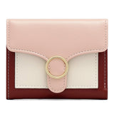 Brand Designer Geometric Panelled Trifold Women Wallet Pu Leather Zipper Coin Ladies Small Purse Card Holder Short Female Wallet - V.I.P Digital Presence