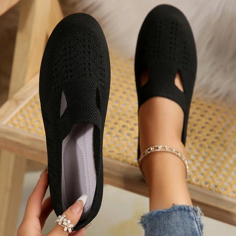 Breathable Mesh Round Toe Flat Slip-Ons - V.I.P Digital Presence