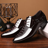 Bright leather shoes for men's business dress shoes, plus size men's shoes, versatile wedding shoes - V.I.P Digital Presence