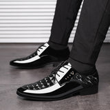Bright leather shoes for men's business dress shoes, plus size men's shoes, versatile wedding shoes - V.I.P Digital Presence