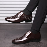Bright leather shoes for men's business dress shoes, plus size men's shoes, versatile wedding shoes - V.I.P Digital Presence