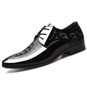 Bright leather shoes for men's business dress shoes, plus size men's shoes, versatile wedding shoes - V.I.P Digital Presence