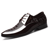 Bright leather shoes for men's business dress shoes, plus size men's shoes, versatile wedding shoes - V.I.P Digital Presence
