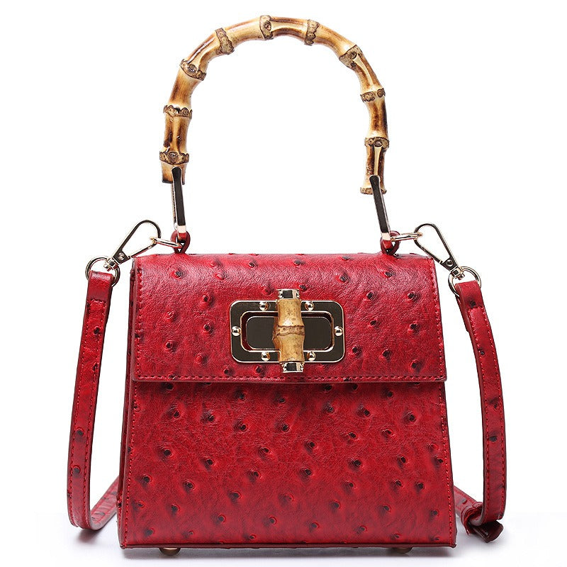 Buckle bag ostrich pattern single shoulder diagonal cross women's bag - V.I.P Digital Presence