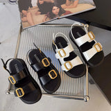 Buckle Open Toe Platform Sandals - V.I.P Digital Presence