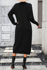 Button knit sweater dress fashionable temperament commuting women's sweater women - V.I.P Digital Presence