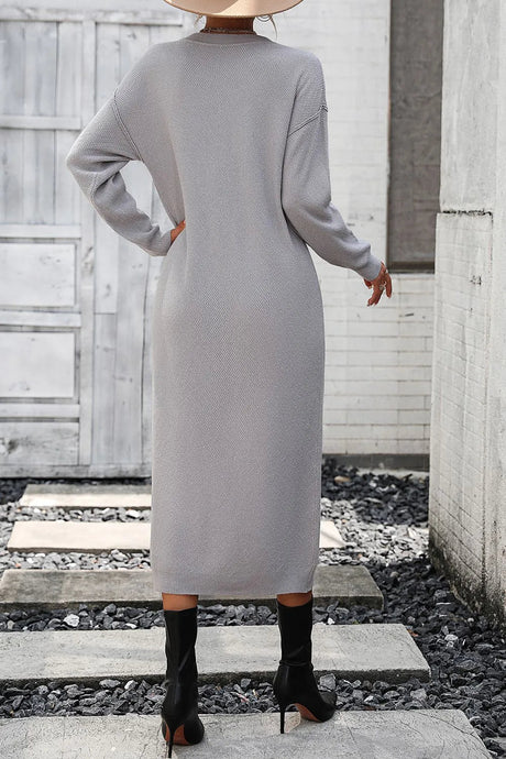 Button knit sweater dress fashionable temperament commuting women's sweater women - V.I.P Digital Presence