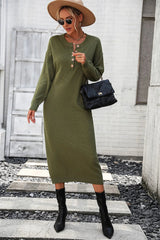 Button knit sweater dress fashionable temperament commuting women's sweater women - V.I.P Digital Presence