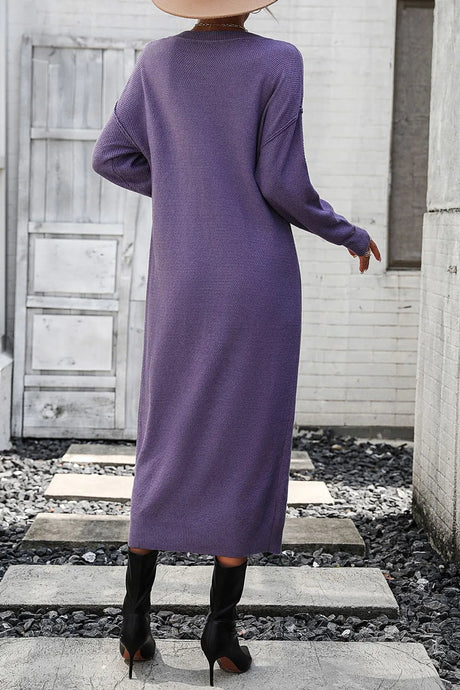 Button knit sweater dress fashionable temperament commuting women's sweater women - V.I.P Digital Presence