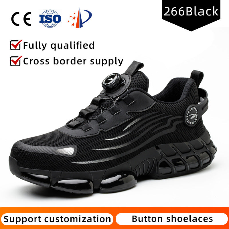 Button on/off no tie wear-resistant shoes anti smashing and anti piercing breathable and safe shoes for summer - V.I.P Digital Presence