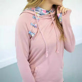 Button printed hooded women's hoodie - V.I.P Digital Presence