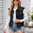 Button Up Cap Sleeve Denim Jacket - V.I.P Digital Presence