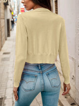 Button Up Long Sleeve Cardigan - V.I.P Digital Presence