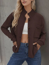 Button Up Long Sleeve Cardigan - V.I.P Digital Presence
