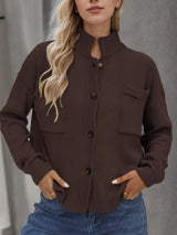 Button Up Long Sleeve Cardigan - V.I.P Digital Presence