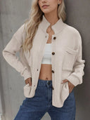 Button Up Long Sleeve Cardigan - V.I.P Digital Presence
