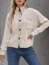 Button Up Long Sleeve Cardigan - V.I.P Digital Presence