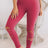 Rose Red Cut-out Skinny High Waist Leggings - V.I.P Digital Presence