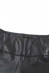 Black Faux Leather High Waist Leggings - V.I.P Digital Presence
