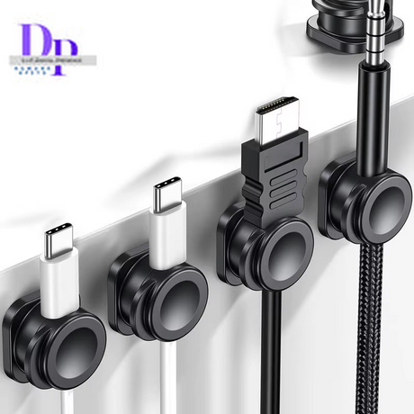Magnetic Cable Clip Cable Management Cord Organizer Adhesive Cord Clip Cable Organizer Cord Holder for Computer Audio & Video