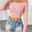 Cable-Knit Off-Shoulder Long Sleeve Knit Top - V.I.P Digital Presence