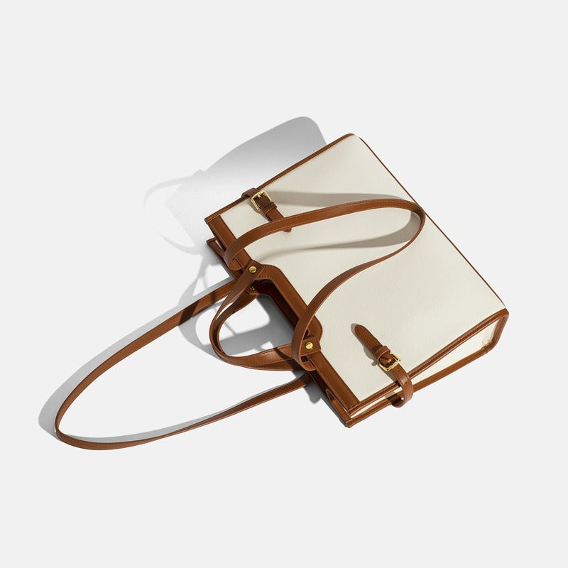 Canvas tote bag, high-end niche design, single shoulder commuter handbag, simple and large capacity - V.I.P Digital Presence