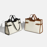 Canvas tote bag, high-end niche design, single shoulder commuter handbag, simple and large capacity - V.I.P Digital Presence