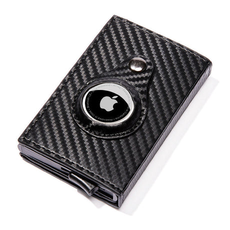 Carbon Fiber Pattern Magnetic Buckle Card Bag Airtag Tracker Multi-Function Card Bag Men's Wallet Short Hand Held - V.I.P Digital Presence