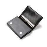 Carbon Fiber Pattern Magnetic Buckle Card Bag Airtag Tracker Multi-Function Card Bag Men's Wallet Short Hand Held - V.I.P Digital Presence
