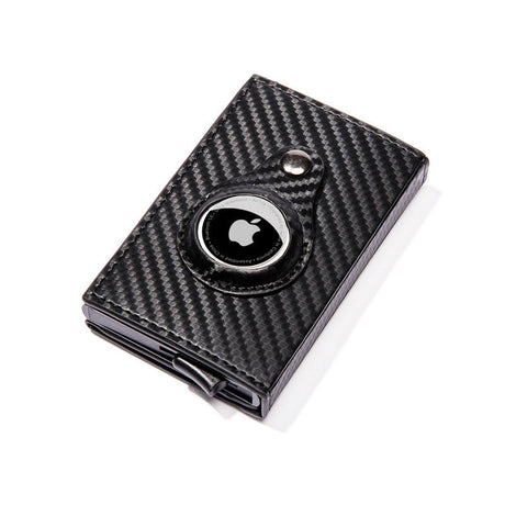 Carbon Fiber Pattern Magnetic Buckle Card Bag Airtag Tracker Multi-Function Card Bag Men's Wallet Short Hand Held - V.I.P Digital Presence