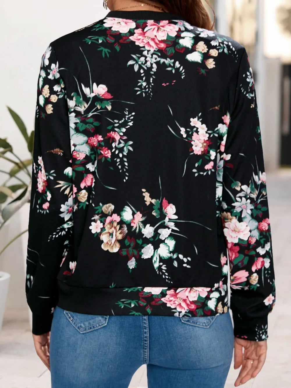 Casual cardigan long sleeved women's printed jacket - V.I.P Digital Presence