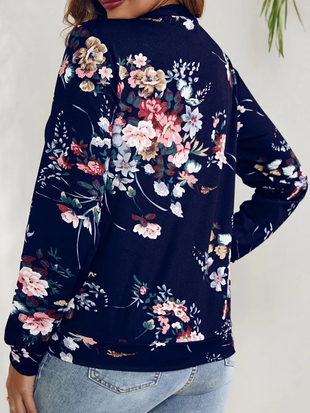 Casual cardigan long sleeved women's printed jacket - V.I.P Digital Presence