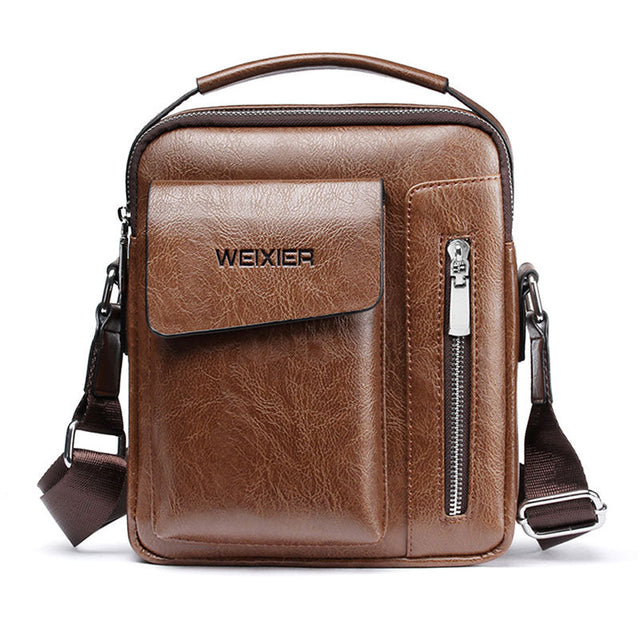 Casual Men Shoulder Bag Vintage Crossbody Bags High Quality Male Bag PU Leather Handbag Capacity Men Messenger Bags Tote Bag - V.I.P Digital Presence