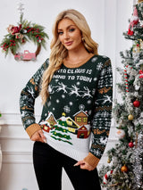 Casual round neck Christmas sweater with lazy style autumn and winter pullover sweater - V.I.P Digital Presence