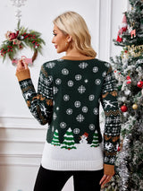 Casual round neck Christmas sweater with lazy style autumn and winter pullover sweater - V.I.P Digital Presence