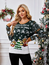 Casual round neck Christmas sweater with lazy style autumn and winter pullover sweater - V.I.P Digital Presence