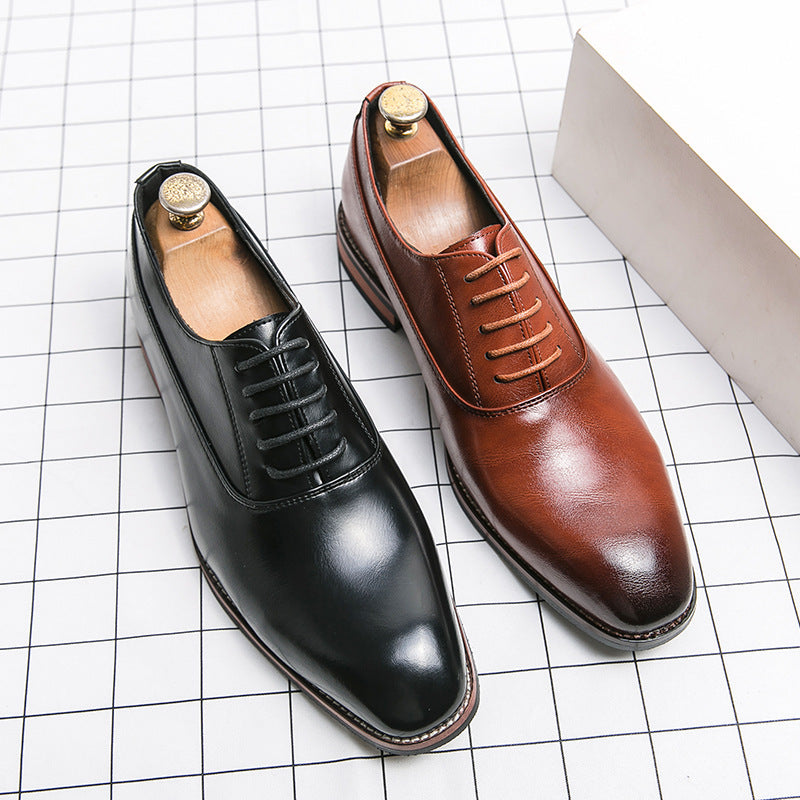 Casual shoes, leather shoes, men's formal wear, men's shoes, lace up business pointed leather shoes - V.I.P Digital Presence