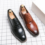 Casual shoes, leather shoes, men's formal wear, men's shoes, lace up business pointed leather shoes - V.I.P Digital Presence