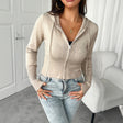 Casual simple solid color long sleeved sweatshirt jacket - V.I.P Digital Presence