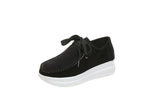 Casual sports single shoe round toe lace up flat bottom comfortable mesh women's shoes - V.I.P Digital Presence