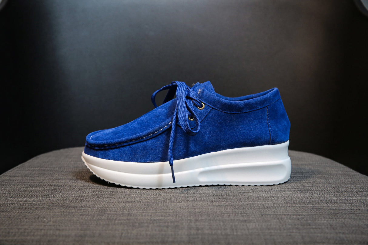 Casual sports single shoe round toe lace up flat bottom comfortable mesh women's shoes - V.I.P Digital Presence
