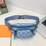 Checkered Adjustable Strap Nylon Crossbody Bag - V.I.P Digital Presence