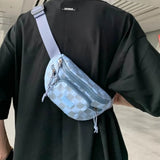 Checkered Adjustable Strap Nylon Crossbody Bag - V.I.P Digital Presence