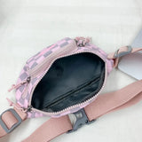 Checkered Adjustable Strap Nylon Crossbody Bag - V.I.P Digital Presence