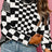 Checkered Round Neck Long Sleeve Sweater - V.I.P Digital Presence