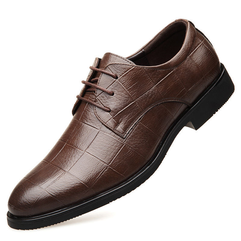 Checkered suit men's business leather shoes formal men's shoes versatile checkered casual wedding shoes - V.I.P Digital Presence
