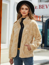 Checkered Zip Up Jacket - V.I.P Digital Presence