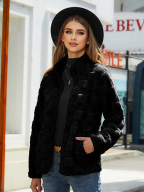 Checkered Zip Up Jacket - V.I.P Digital Presence