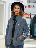 Checkered Zip Up Jacket - V.I.P Digital Presence